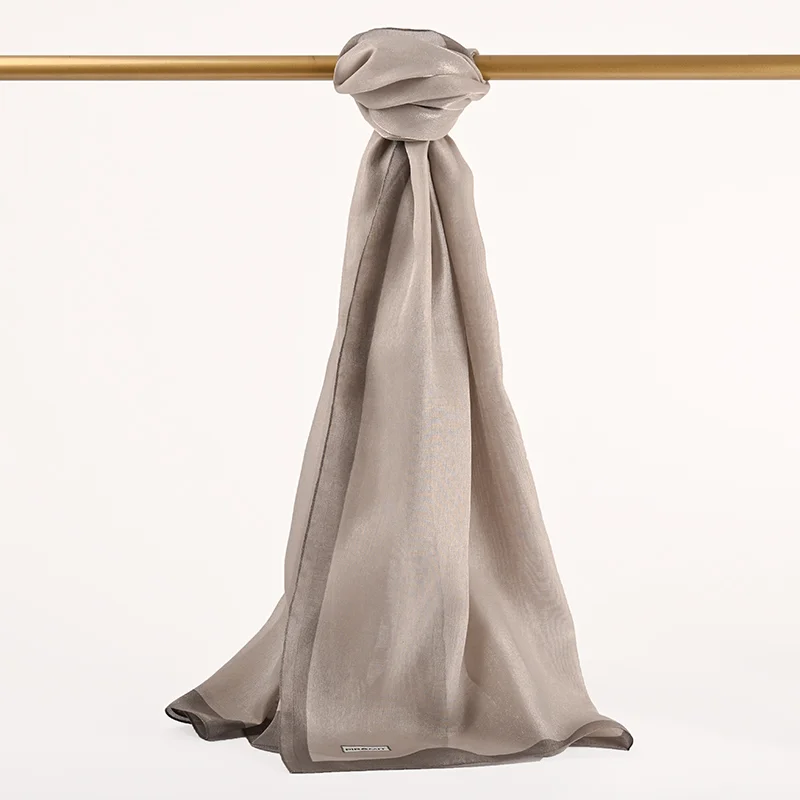 Çizgili Kehribar Şal - Taş rengi