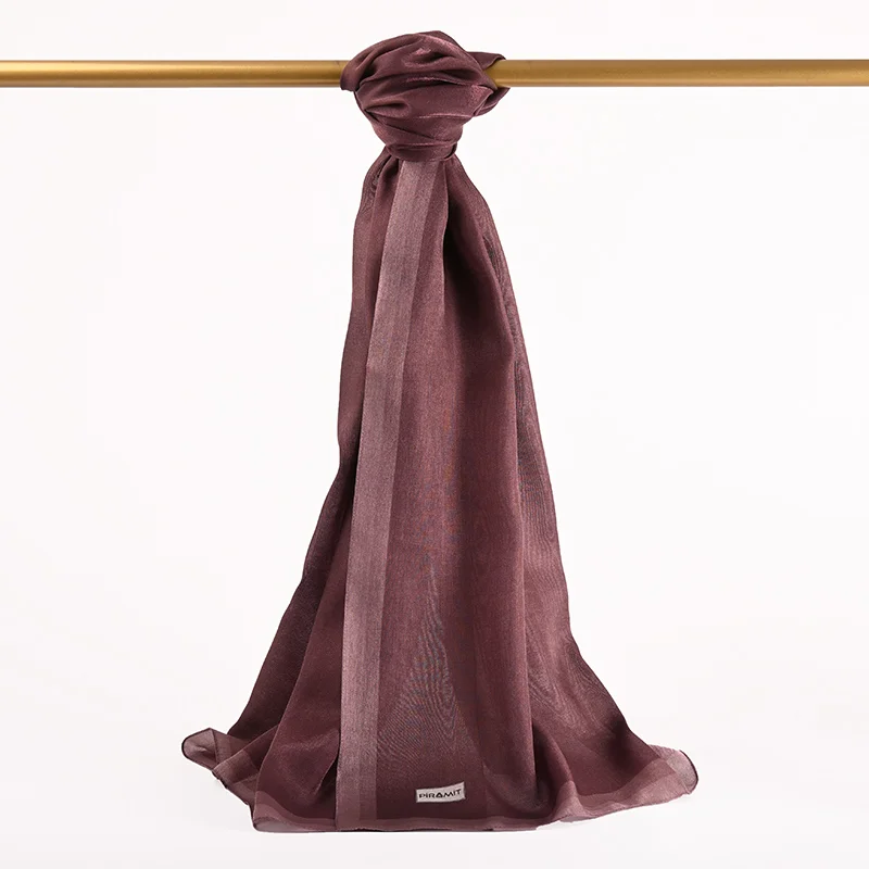 Çizgili Kehribar Şal - Mürdüm