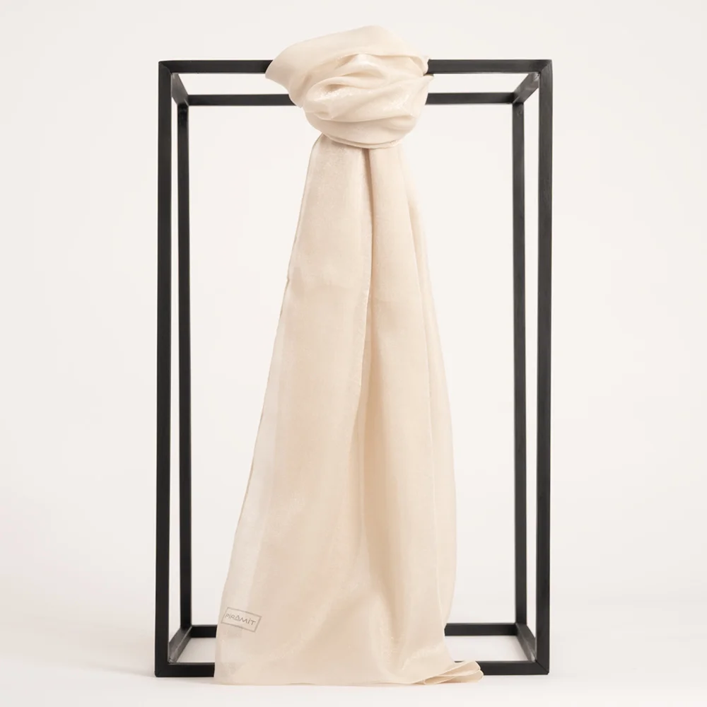 Düz Kehribar Şal - Bej