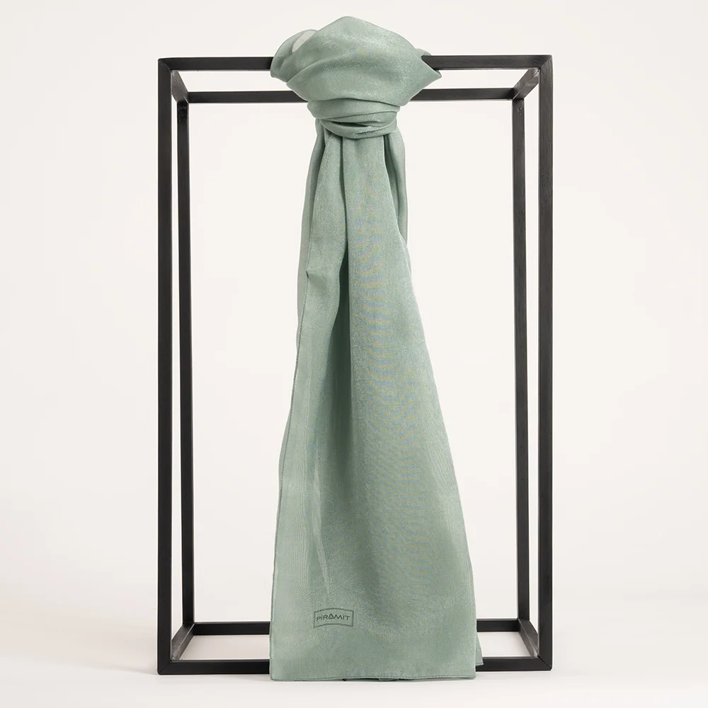 Düz Kehribar Şal - Mint Yeşili