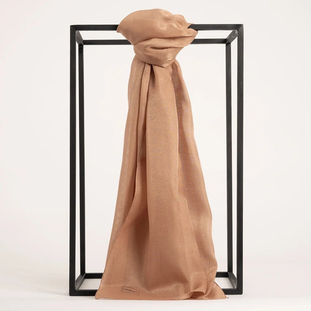 Düz Kehribar Şal - Şeftali