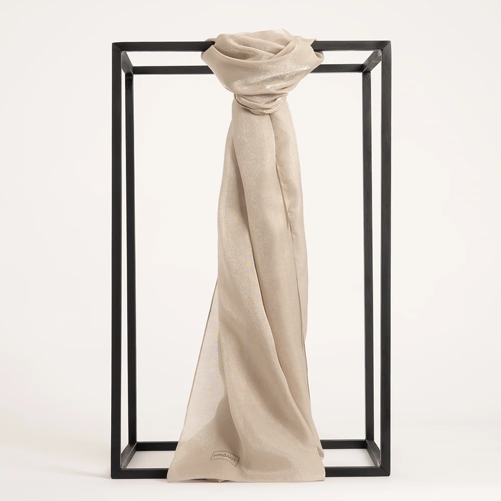 Düz Kehribar Şal - Taş rengi