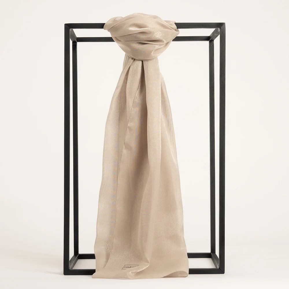 Düz Kehribar Şal - Açık Vizon