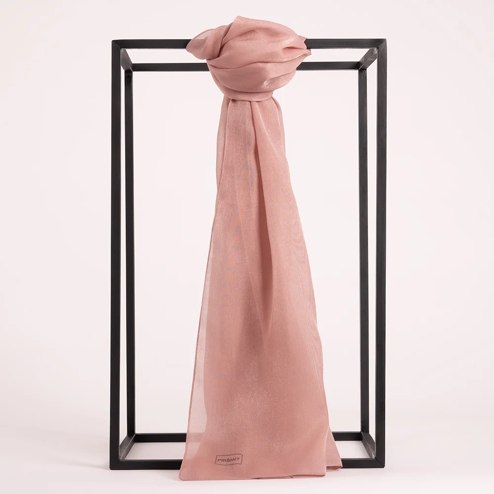 Düz Kehribar Şal - Pembe