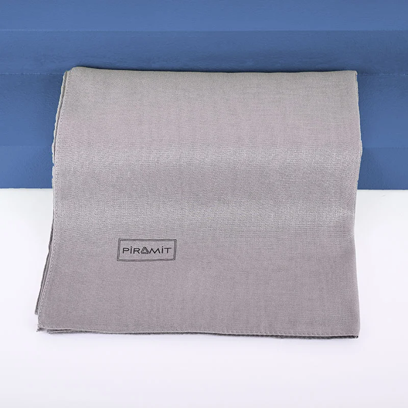 Düz Kehribar Eşarp - Koyu Gri