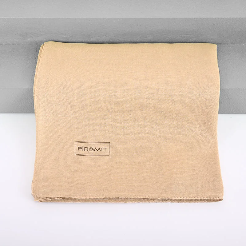 Düz Kehribar Eşarp - Açık Gold