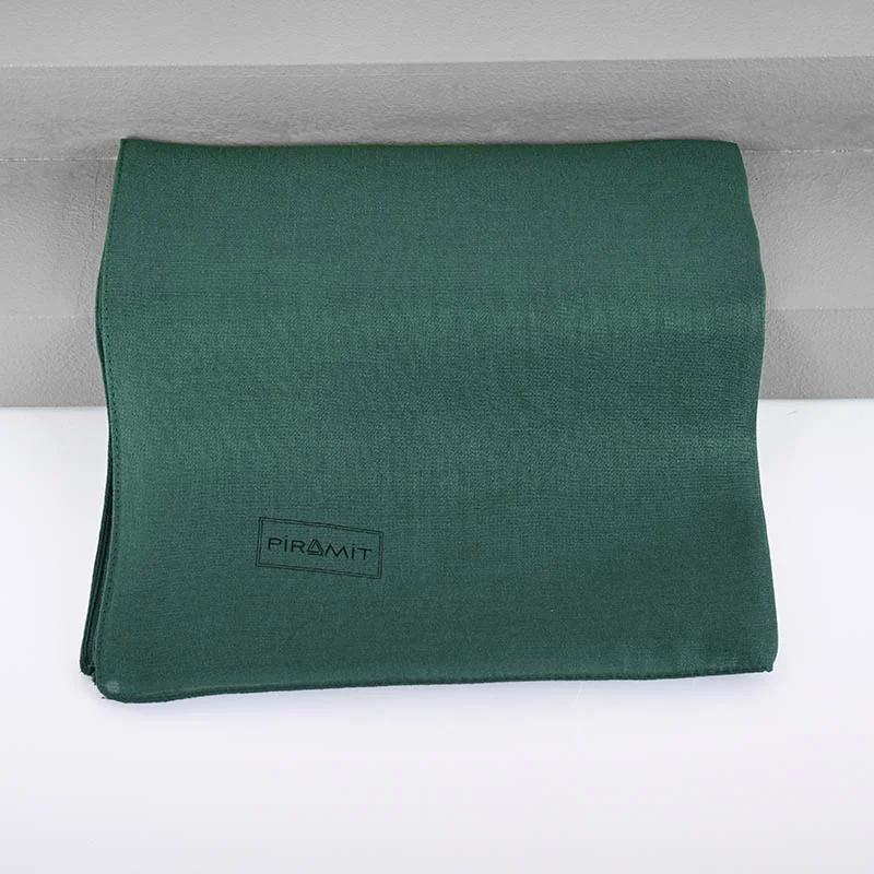 Düz Kehribar Eşarp - Açık Zümrüt Yeşili