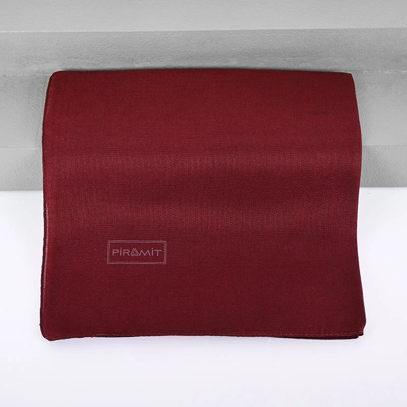 Düz Kehribar Eşarp - Koyu Bordo