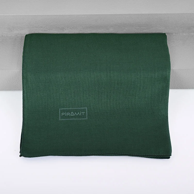 Düz Kehribar Eşarp - Zümrüt yeşili