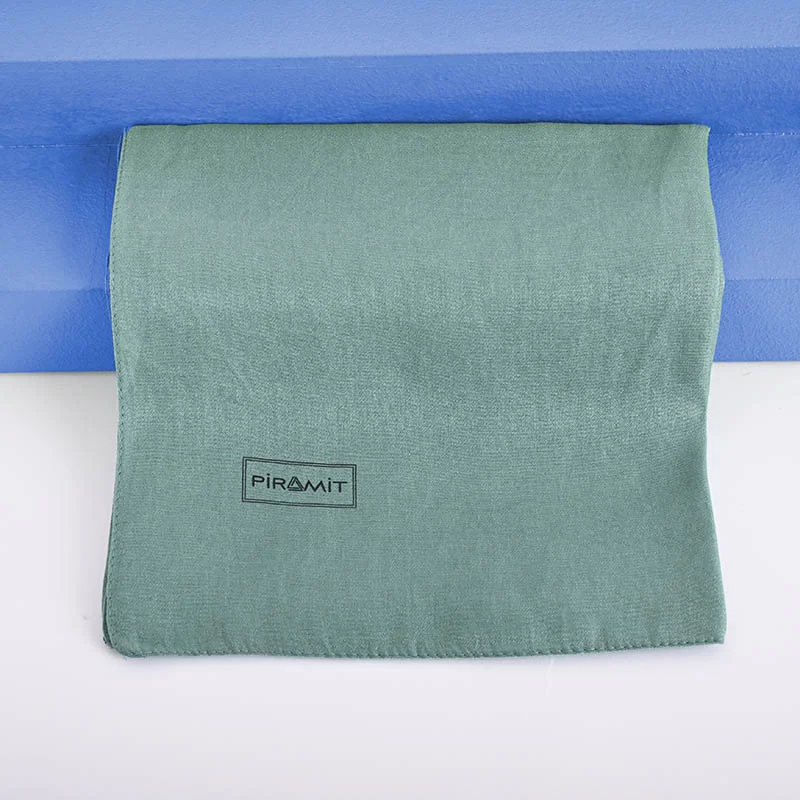 Düz Kehribar Eşarp - Mint yeşili