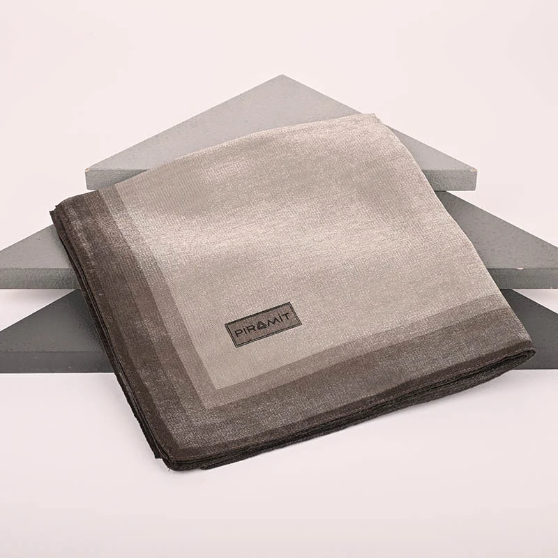 Çizgili Kehribar Eşarp - Açık Füme