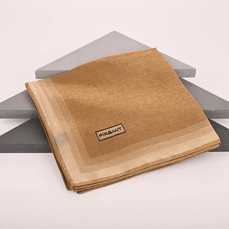 Çizgili Kehribar Eşarp - Sarı