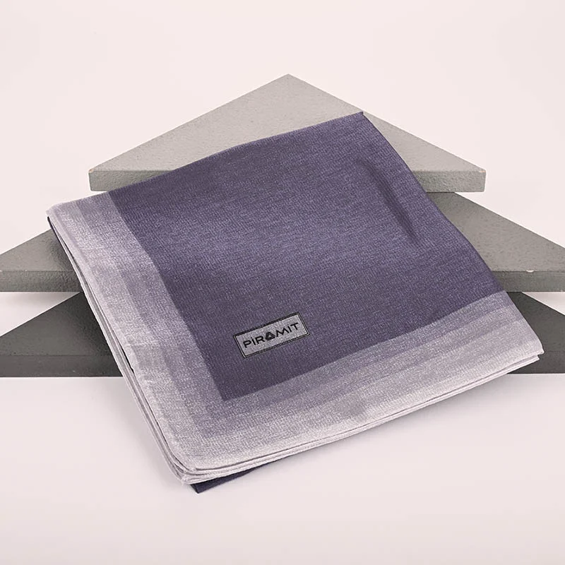 Çizgili Kehribar Eşarp - Koyu Lila