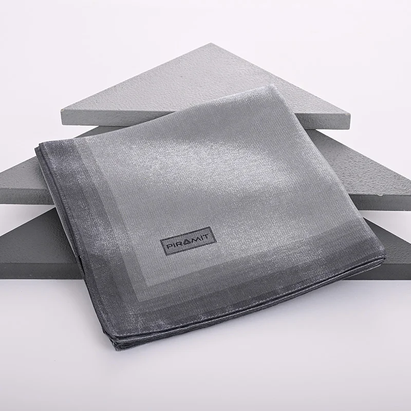 Çizgili Kehribar Eşarp - Koyu Gri