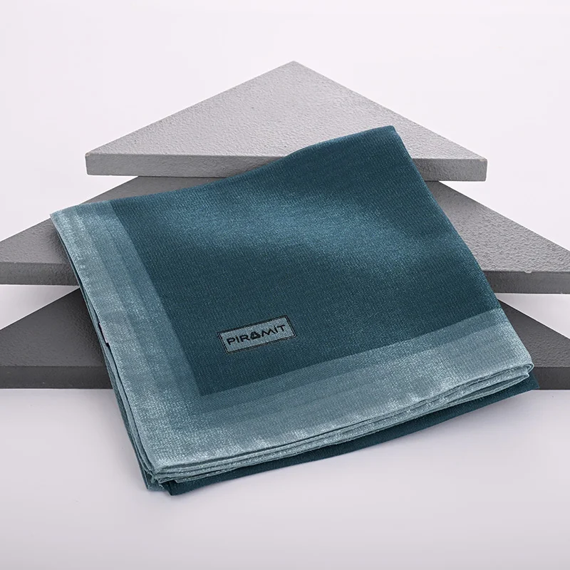 Çizgili Kehribar Eşarp - Turkuaz