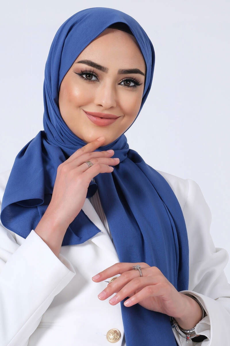 Koyu İndigo Asya Şal - Koyu İndigo