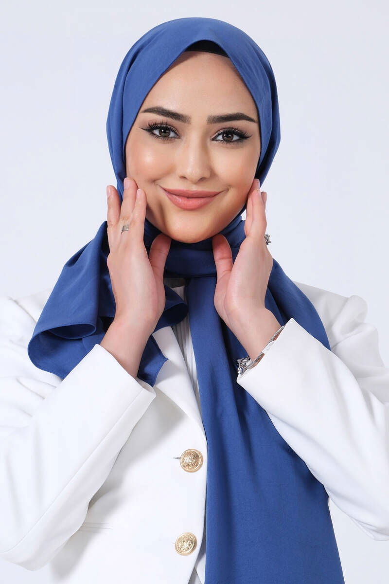 Koyu İndigo Asya Şal - Koyu İndigo