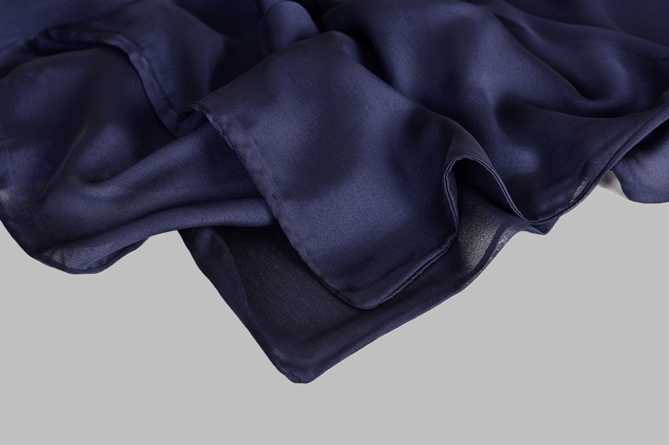 Çift Kat Jan Jan Abiye Şal - Lacivert