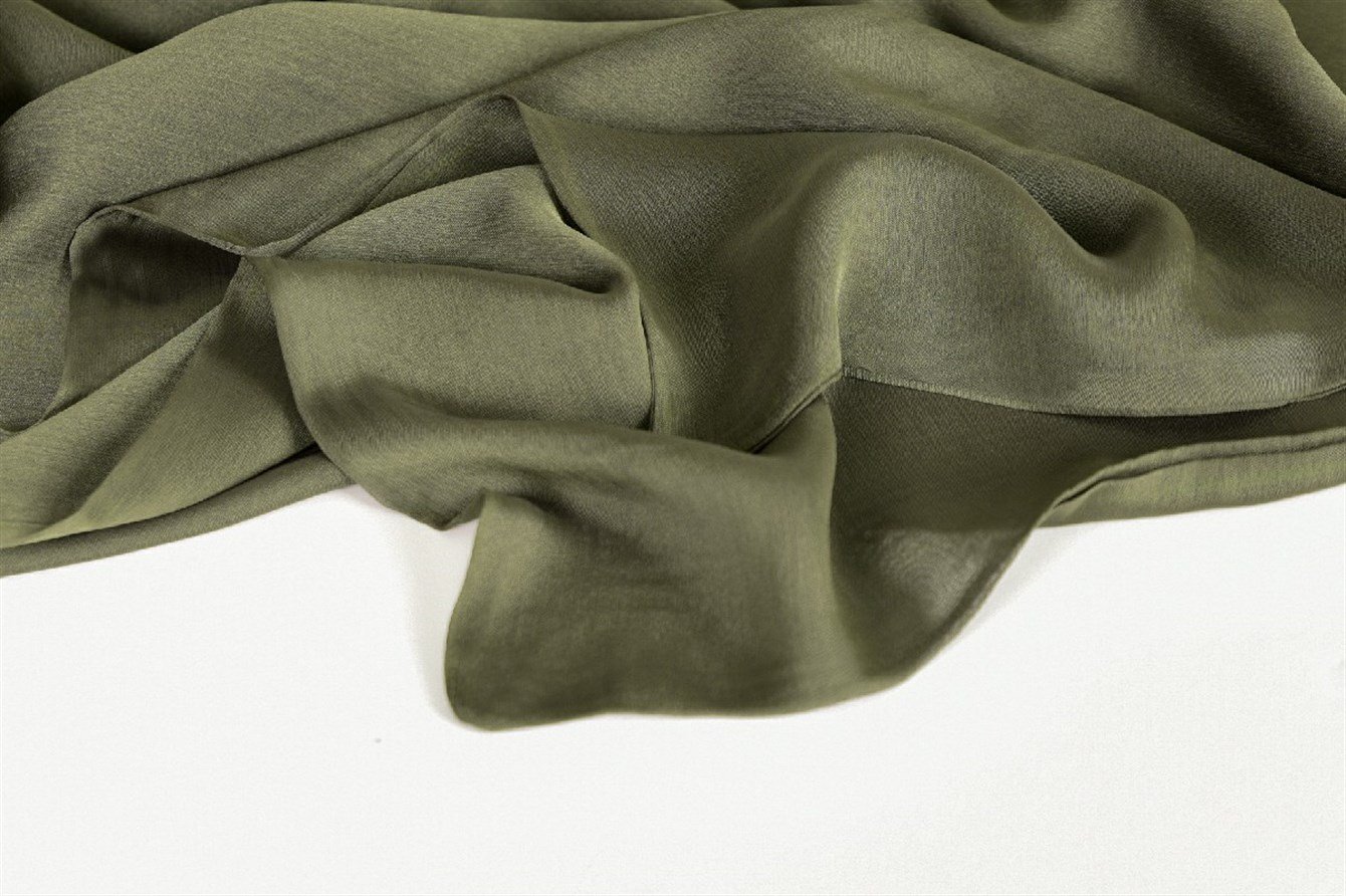 Çift Kat Jan Jan Abiye Şal - Haki