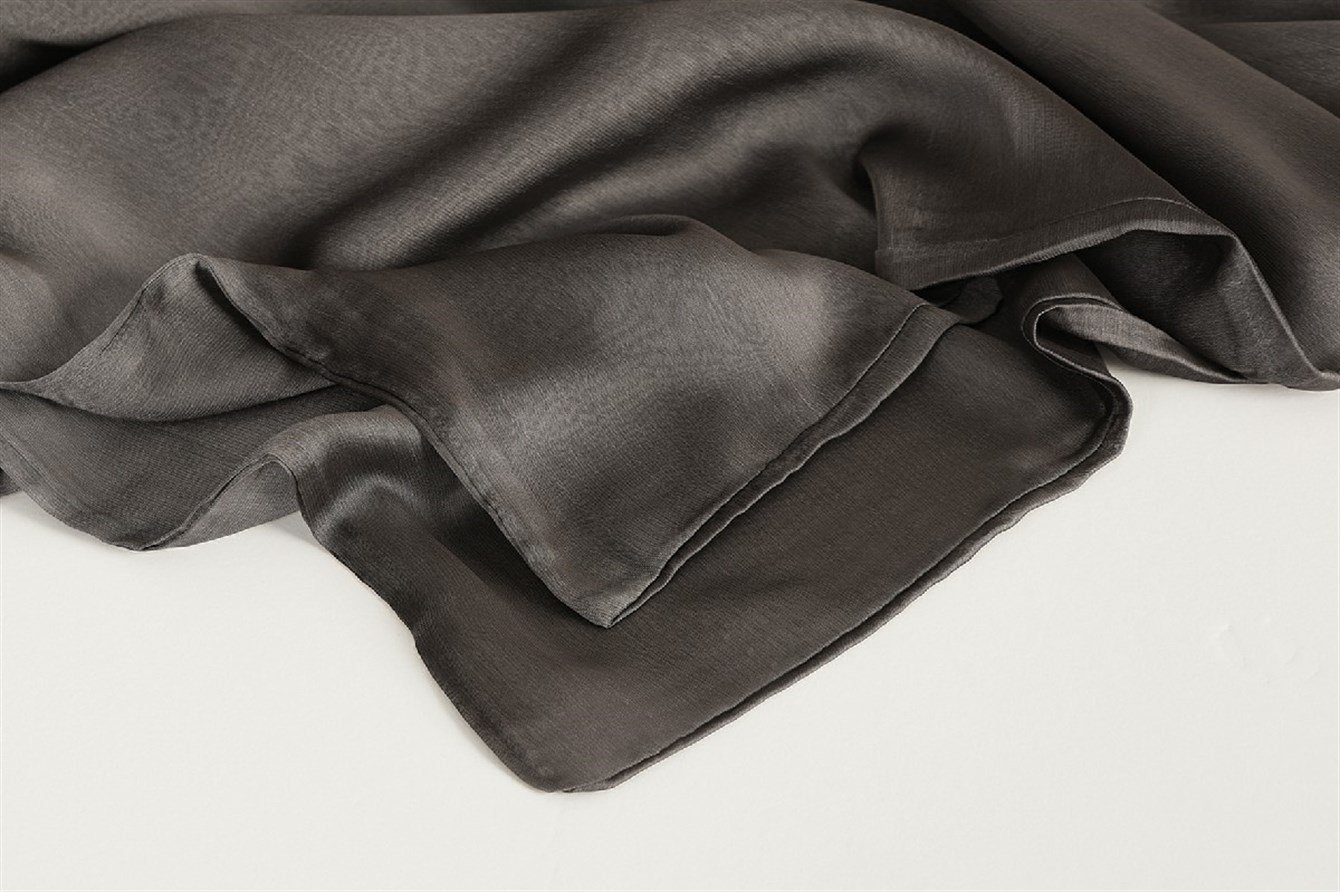 Çift Kat Jan Jan Abiye Şal - Füme