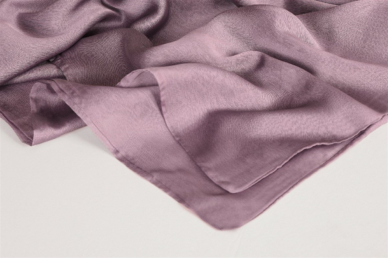 Çift Kat Jan Jan Abiye Şal - Koyu Leylak