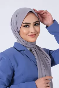 Koyu Gri Asya Şal