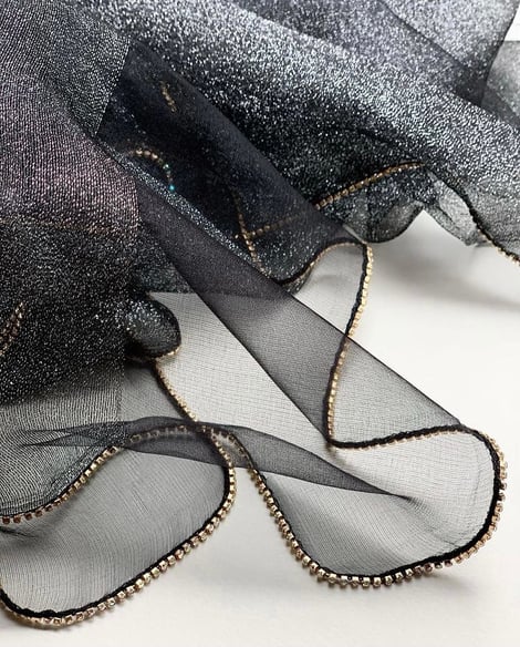 İpek Kenarı Taşlı Şal - 3