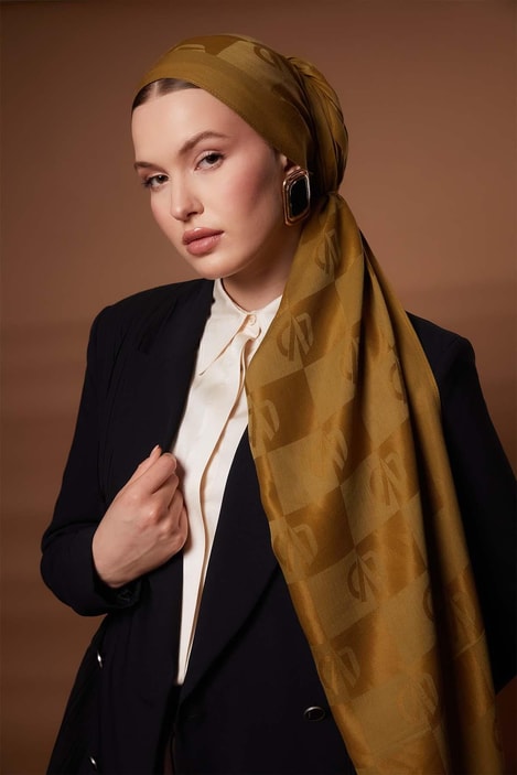 Kare LVD Baskılı Naia Jakar Şal - 34