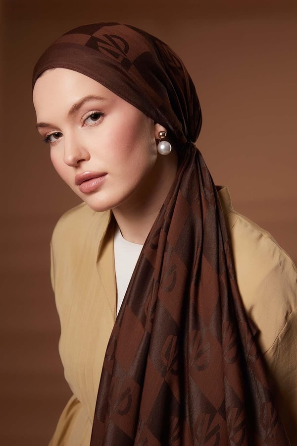 Kare LVD Baskılı Naia Jakar Şal - 13