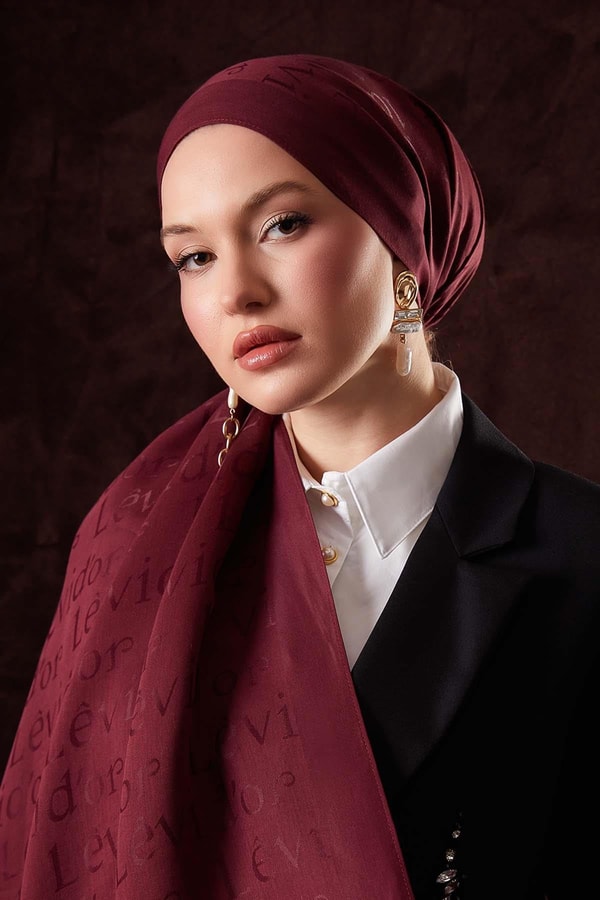 Yazı Baskılı Naia Jakar Şal - 22