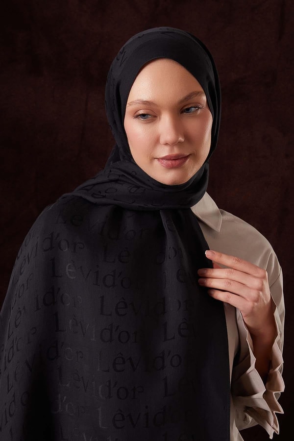 Yazı Baskılı Naia Jakar Şal - 7