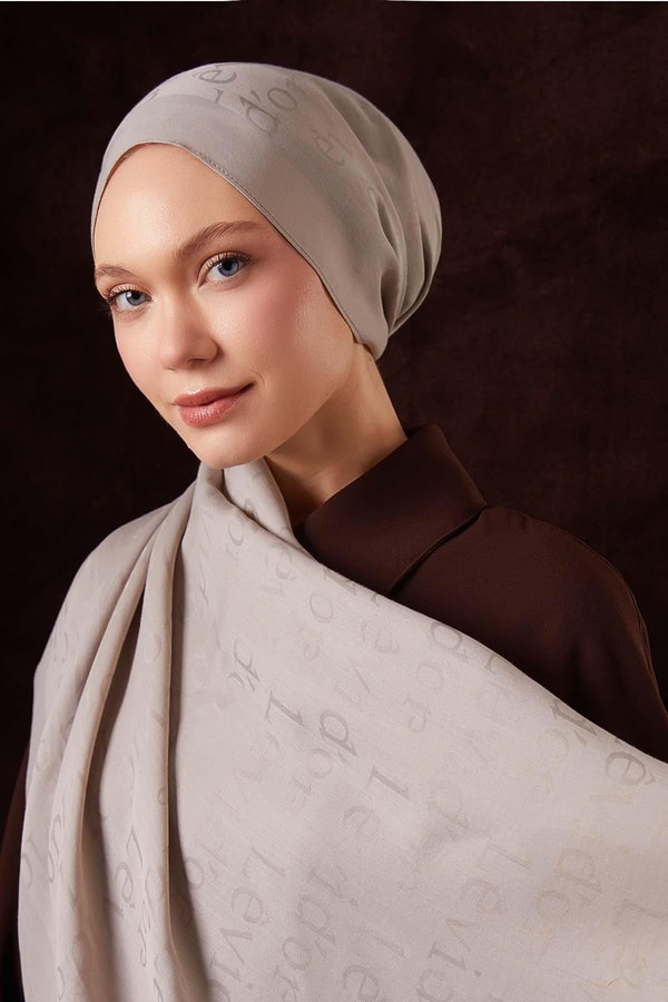 Yazı Baskılı Naia Jakar Şal - 4