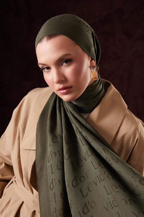 Yazı Baskılı Naia Jakar Şal - 15