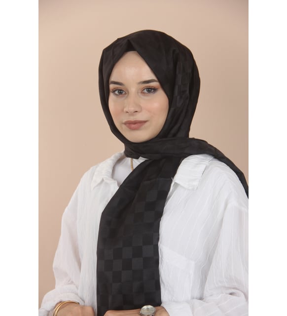 Hint İpek Dama Şal - 1